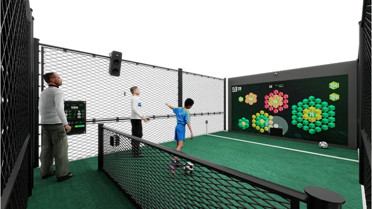 Super Striker interactive football game setup
